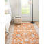 Tapis contemporain de couleur rouille Aden-199150347