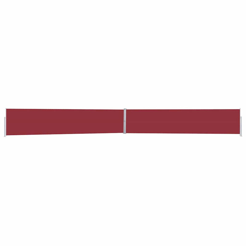 Dakota Fields 1200cm W Fabric Cover Motorised Retractable Side Awning, Red