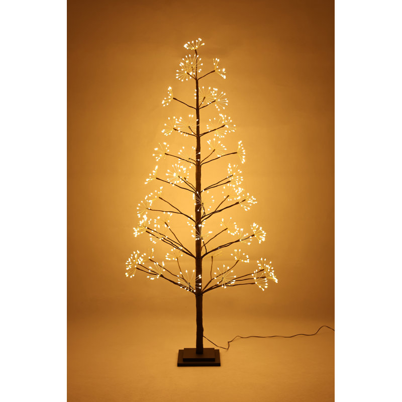 5ft LED Cluster Tree with 720 Warm White LEDs Indoor Use Only, Brown