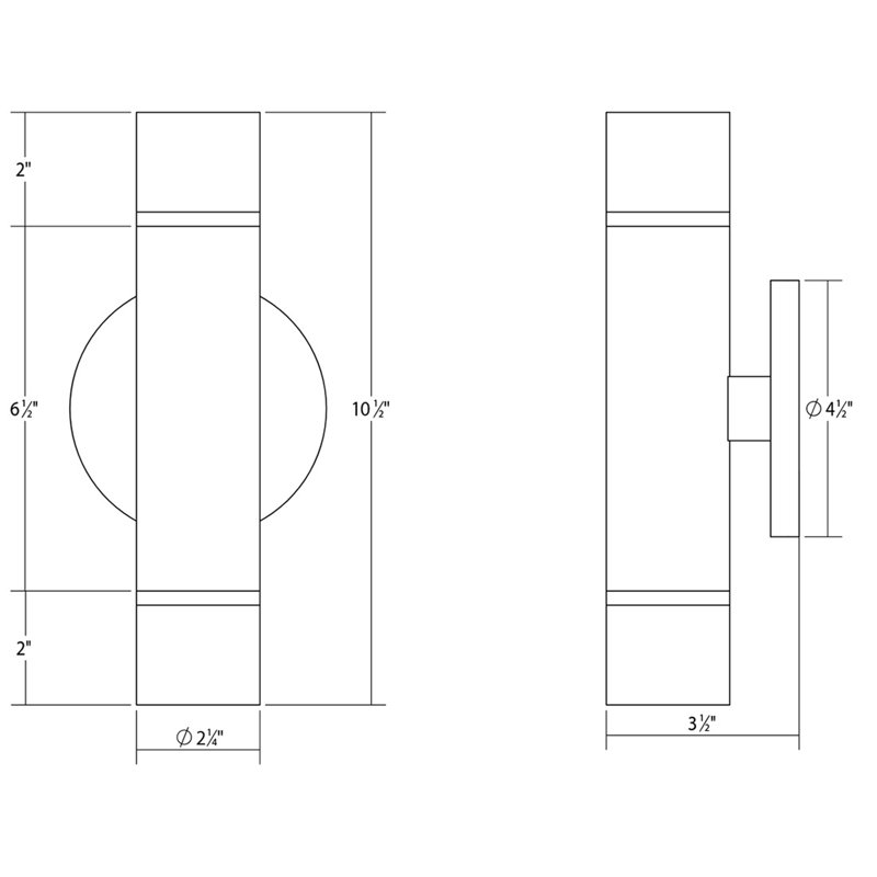 ALC LED Armed Sconce, 8.5" H x 4.5" W x 2" D, Satin Nickel