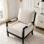 Fauteuil d'appoint en bois d'hévéa avec conception à broche et coussin à haute résilience-1279795329