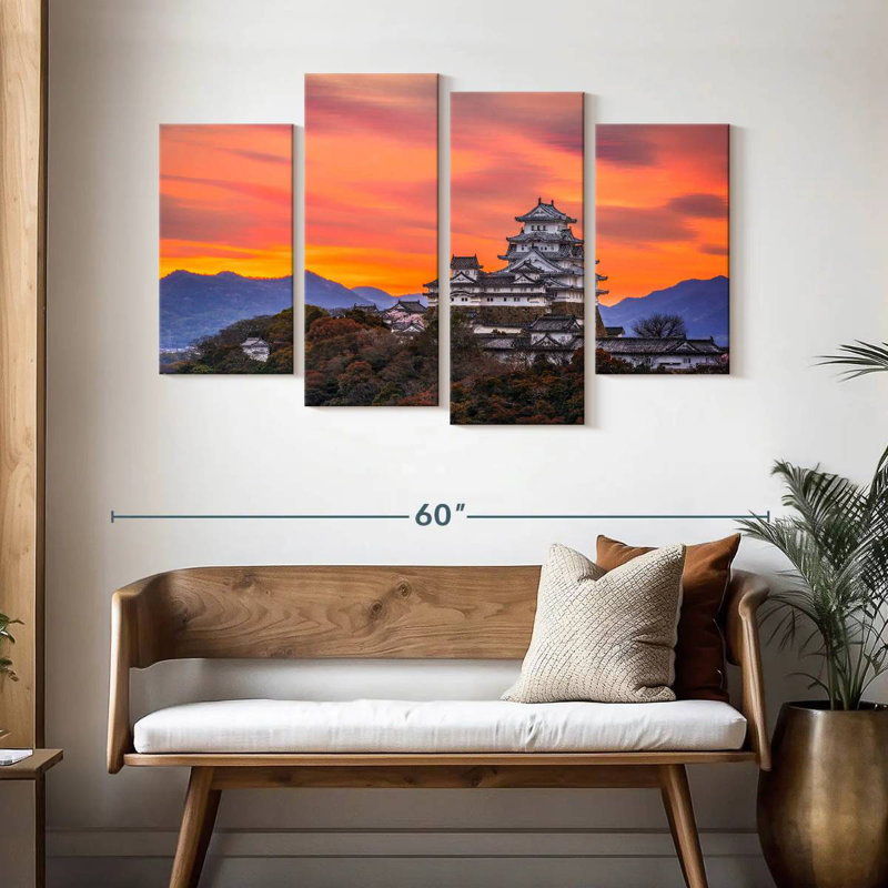 Himeji Castle Dawn, 32" H x 52" W