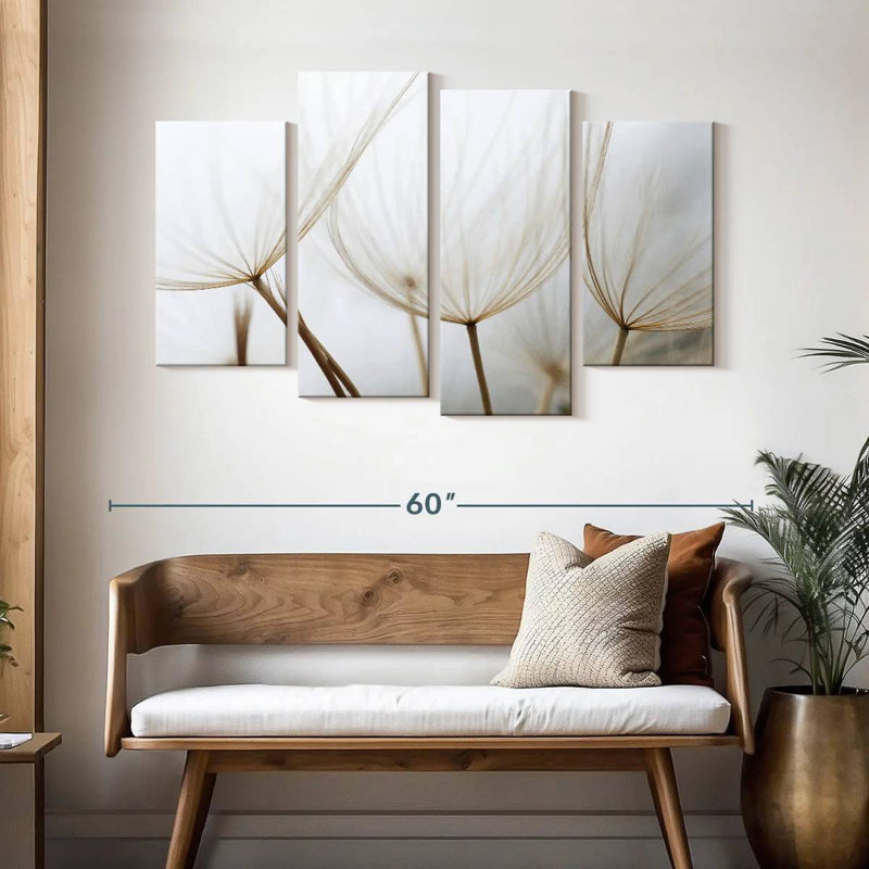 Pissenlit blanc Harnek, H 32 po x l 52 po
