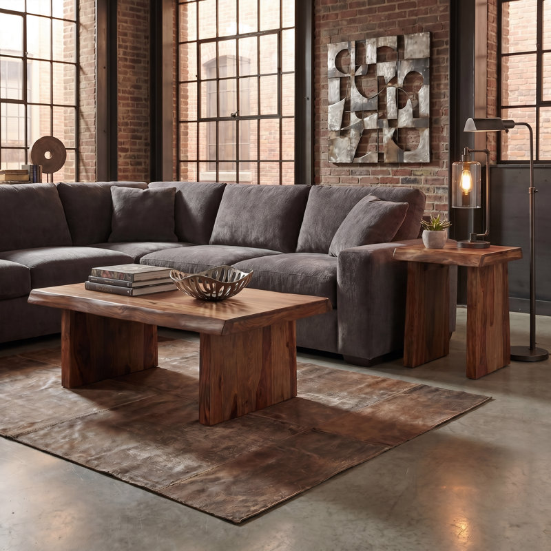 Chaliyah 2 - Piece Solid Wood Living Room Table Set, Natural