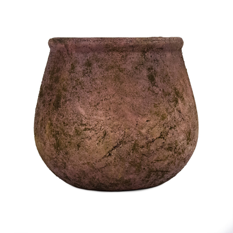 Handmade Terracotta Table Vase, 5.5" H x 6" W x 6" D