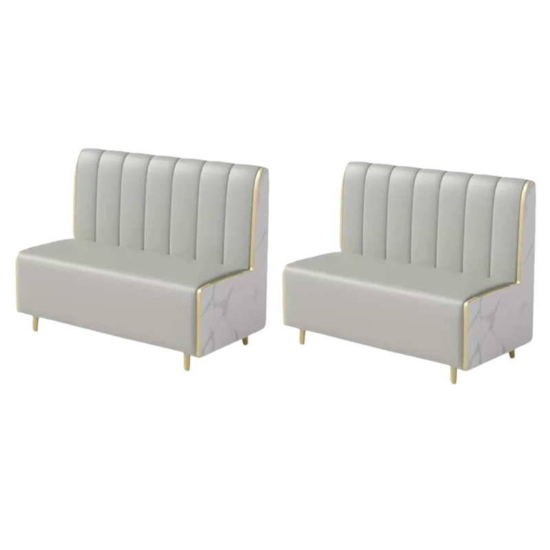 Faux Leather Upholstered Bench, Grey