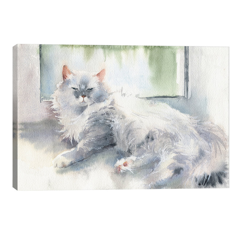 Liza The Cat - Wrapped Canvas Painting, 66.04 cm H x 45.72 cm W x 1.91 cm D