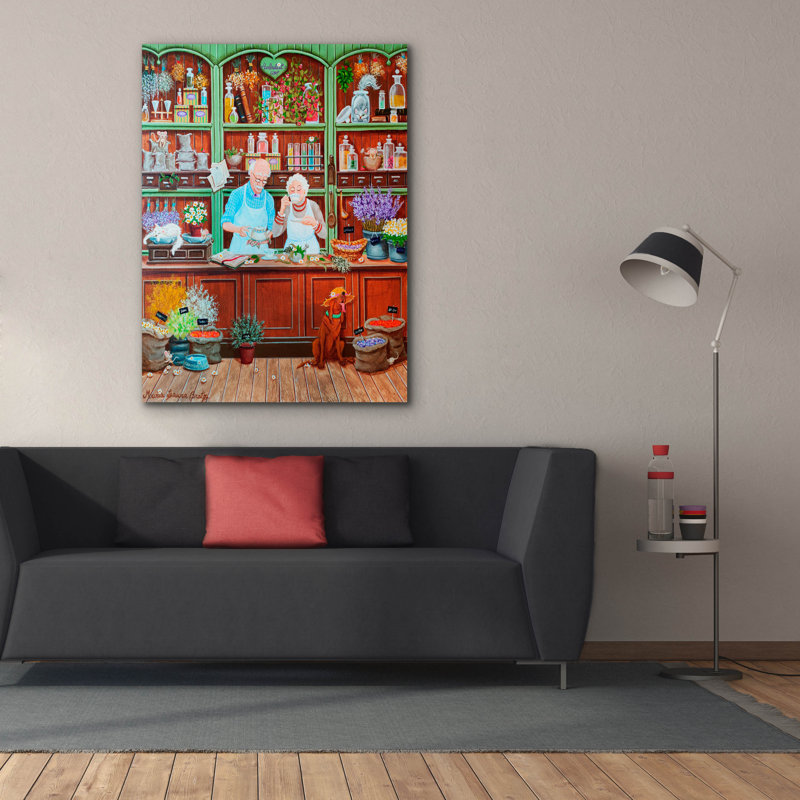"Epic Graffiti" Camomille Tea Time "par Maria Laura Bratoz, art mural sur toile, 40 po x 54 po, H 54 po x l 40 po