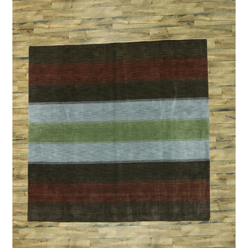 Tapis oriental vert en laine noué à la main Lavdmir