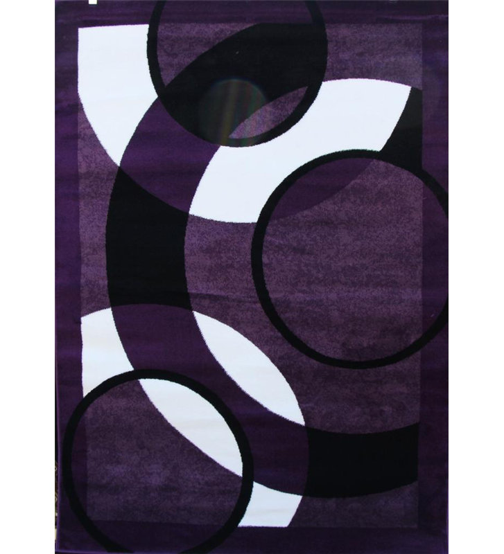Tapis moderne violet, 3'9" x 5'4"
