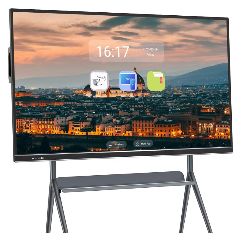 Tableau blanc intelligent à écran tactile 4K de 86 po JYXCN avec écran tactile 4K pour salle de classe, bureau et publicité (avec fixation murale incluse)