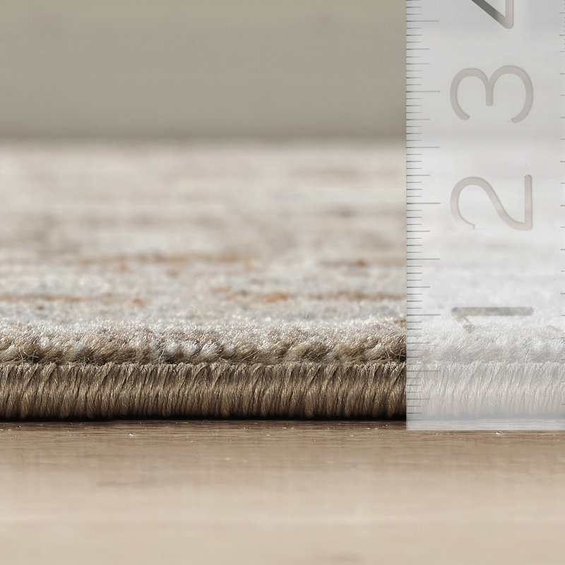Abani Rugs Giavonnie ALA120A Traditional Taupe Cream Vintage Medallion Floral Area Rug, Rectangle 5'3" x 7'10"