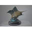 Statue en bronze d'Alger qui attrape un petit poisson en action - Dimensions: 26 po x 16 po x H 25 po.
