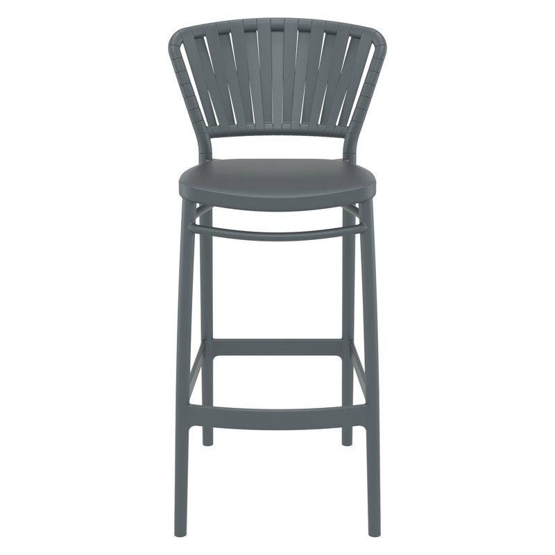 Tabouret de bar d'extérieur Newport, 29.5", Gris foncé