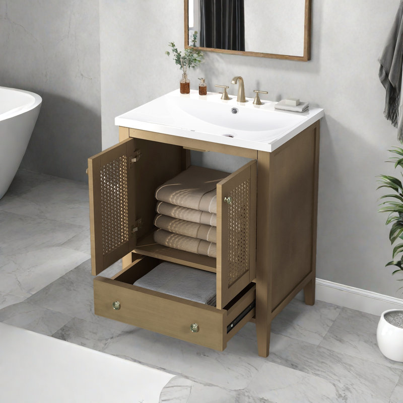 Meuble-lavabo 24 po avec lavabo en céramique