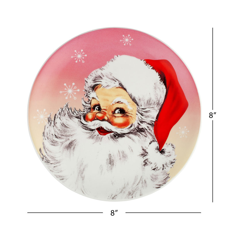Nostalgic 4-Piece 8" Ceramic Pastel Plates
