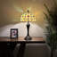 Lampe de table Hadria Tiffany style haricots de cristal en verre coloré or ampoules DEL incluses H22 "W12"