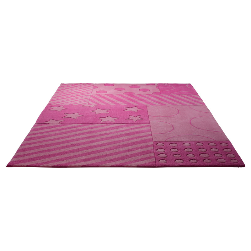 Stars And Stripes Geometric Hand Woven Area Rug, 70 x 140cm