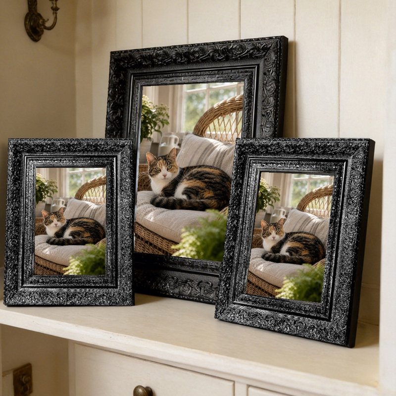 Cadre 3 photos mural noir 11 po x 14 po avec affichage horizontal ou vertical, Black, 3, 11" W x 14" H