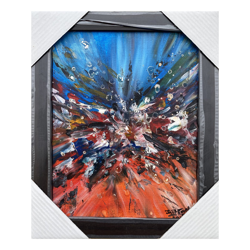 Explosion de couleurs | Acrylique sur toile | Avec cadre | Par Jashanpreet Kaur