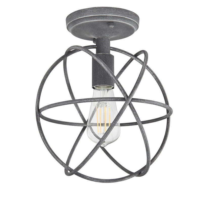 Maiden Lane Semi Flush Mount, Silver