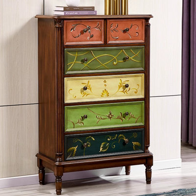 Armoire d'appoint en bois manufacturé et brun noisette