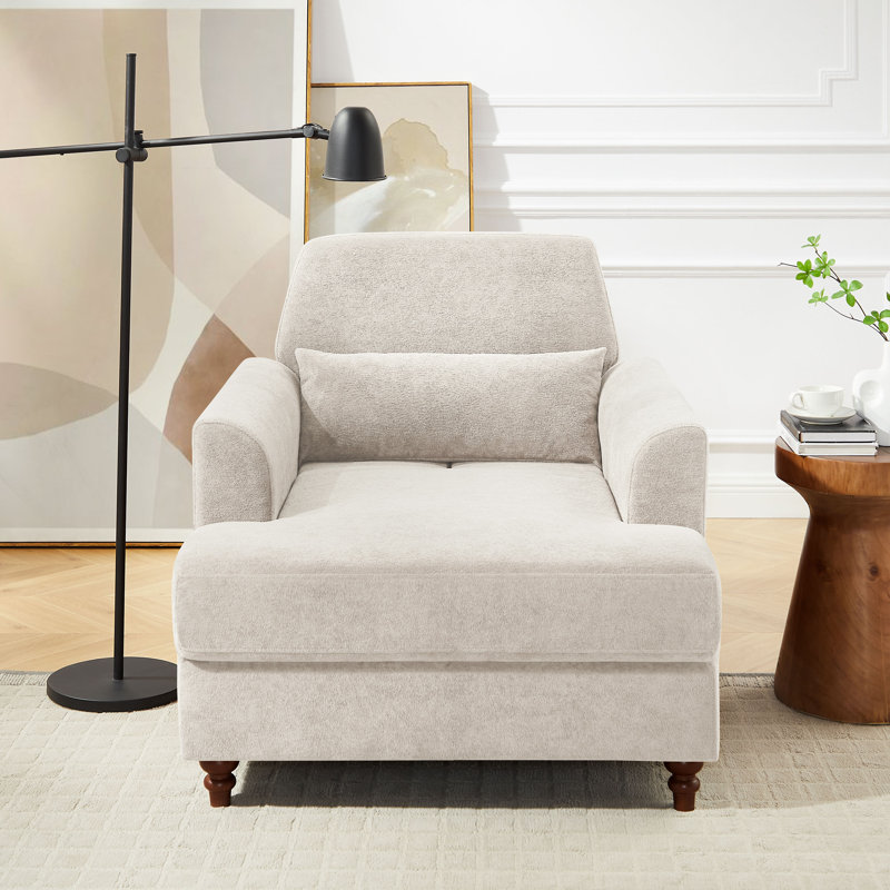 Fauteuil d'appoint rembourré surdimensionné de 41 po de largeur avec dossier réglable pour une utilisation multi-scène