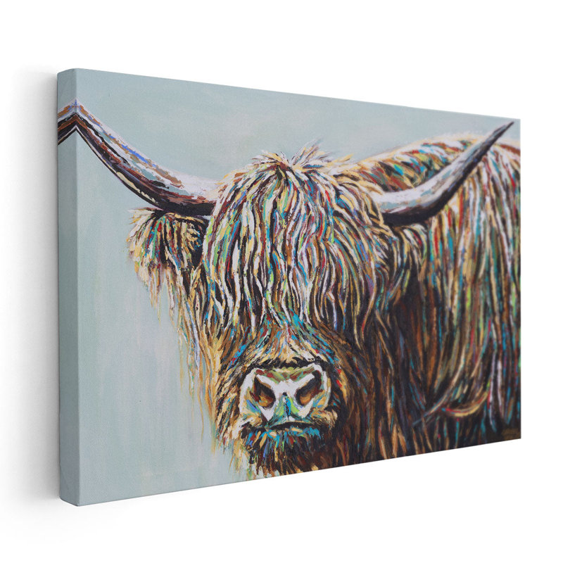 Woolly Highland I - reproduction d'art sur toile, H 20 po x l 30 po