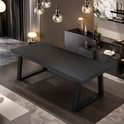 All solid wood aesthetic dining table