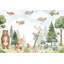 Murale forêt fantaisiste avec aquarelle-714408701-714408698