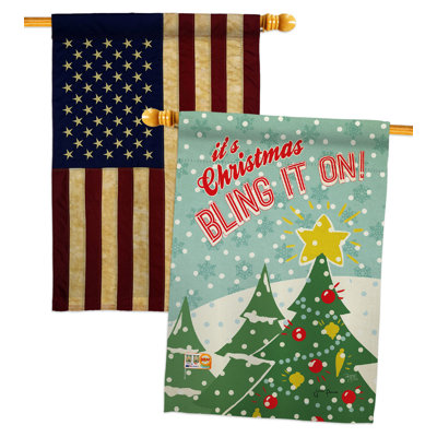 Drapeau de maison à 2 côtés en polyester / mélange de polyester 40 x 28 po