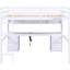Lit mezzanine en bois avec bureau, fonction de charge et rangement multiple - blanc-148027668