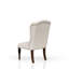 Chaise grise rembourrée pour salle à manger d'hôte