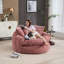 Fauteuil de 55 po de long en mousse de polyester, fauteuil rond surdimensionné, canapé-lit moderne moelleux pour le salon et la détente