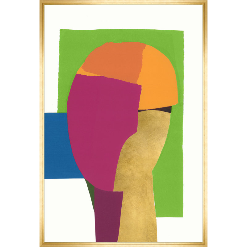 «Colorful Silhouette II» par Giselle Kelly - peinture à cadre flottant
