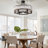 6-Light Dimmable Drum Crystal Chandelier-957311082