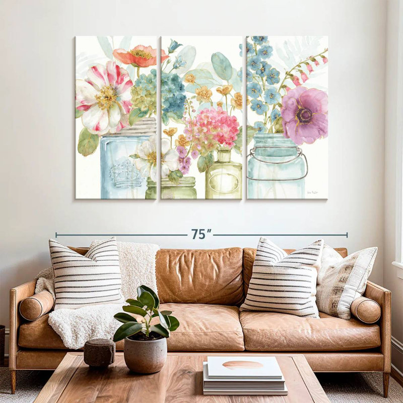 Harnek Rainbow Seeds Flowers III, 42" H x 65" W