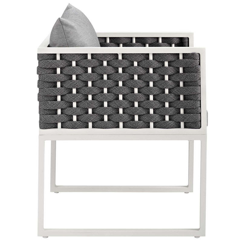 Chaise de salle à manger d'extérieur Stance Aluminium, Gris