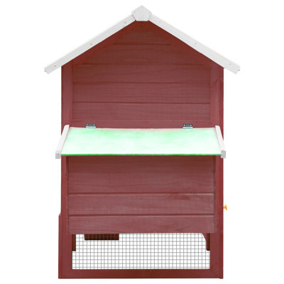 Cage à poulet Vidaxl en pin massif et bois de sapin 66,9 po x 31,9 po x 43,3 po