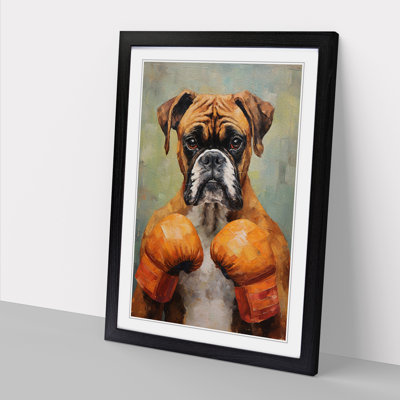 Boxer Dog Orphism Art - Framed Print
