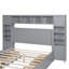 Grand lit en bois avec armoire, tablette et prises tout-en-un-985043766