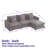 Modular Sofa with Ottoman,3 Cushions and 3 Pillows for Living Room-2139409541