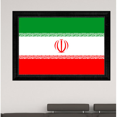 « iran country flag », impression sur toile encadrée