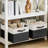  4 Pack Large Collapsible Fabric Storage Baskets with Handles for Closet and Shelves, Black-1252641438