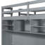 Lit mezzanine double avec tiroirs de rangement, tablettes ouvertes et éclairage à DEL, lit moderne peu encombrant pour enfants et adolescents-232351045