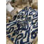 Kasuri Hand Hooked Ikat Area Rug in Indigo/Ivory-70210841