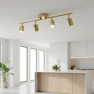 Plafonnier à 4 lumières avec bras pliables