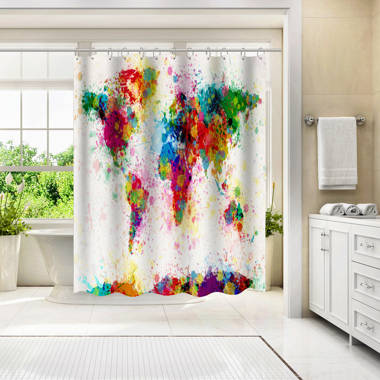 Americanflat 71 x 74 Shower Curtain, Las Vegas City Street Map New 2 by  Michael Tompsett - Art Pause