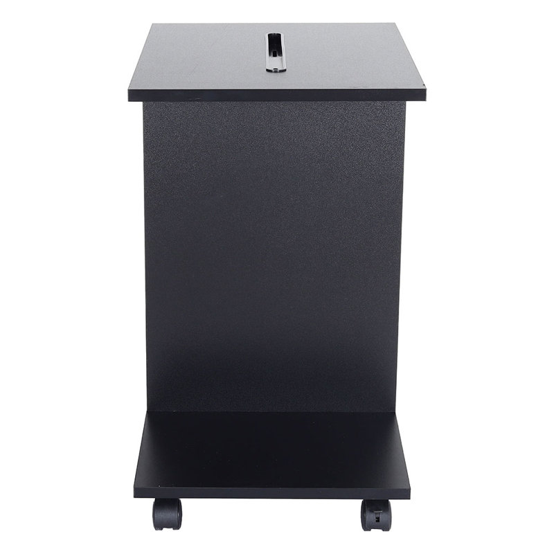 Oxford Tray Top Wheel End Table, Black