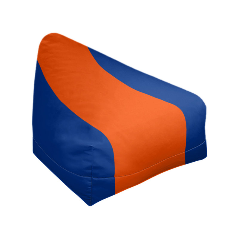 Bean Bag Cover, 42" H x 38" W x 2" D, Royal Blue/Orange